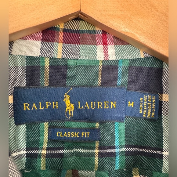 VTG Vintage 90s Ralph Lauren Blue Label Classic Fit Button down Size Medium M - Picture 2 of 10